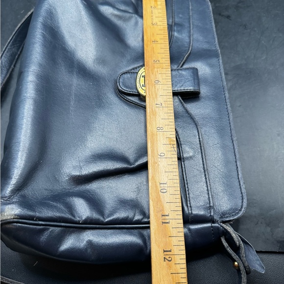 Etienne Aigner Shoulder Bag Blue Leather Crossbody Purse Handcrafted Vintage - Picture 14 of 16